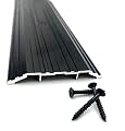 KC Hardware Aluminum Door Threshold- Door Saddle- Metal Transition Strip for Flooring- Door Sill Extension- Door Thresholds for Exterior Doors- 4" Wide 1/2" High- 60" Black Anodized
