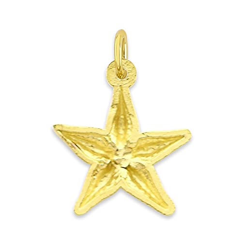 Solid 10k Gold Starfish Microcharm, Mini Cute Charm Beach Jewelry with Clasp3