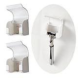 EIKS 2 Pack Razor Holders Shaver Hangers Wall Mount Self Adhesive for Bathroom Shower Tabletop