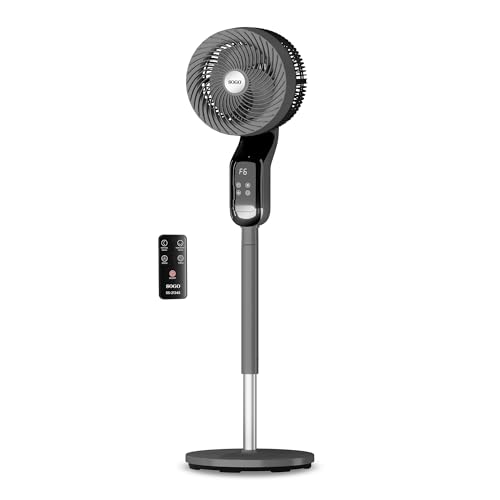 SOGO Ventilador de Aire con Base de Pie - Gran Potencia 50W - Función Hi-Powe Stand Air Circulator Oscilatoria 3D Vortex - Mando a Distancia