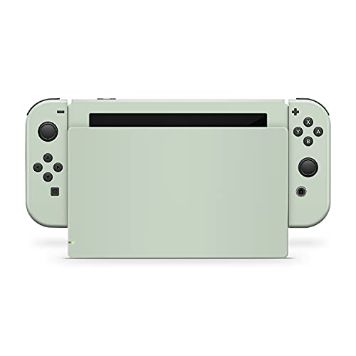 Tacky Design Classic Solid Color Green Skin Compatible with Nintendo Switch Skin Vinyl 3m Stickers Full wrap Cover (Light Green)