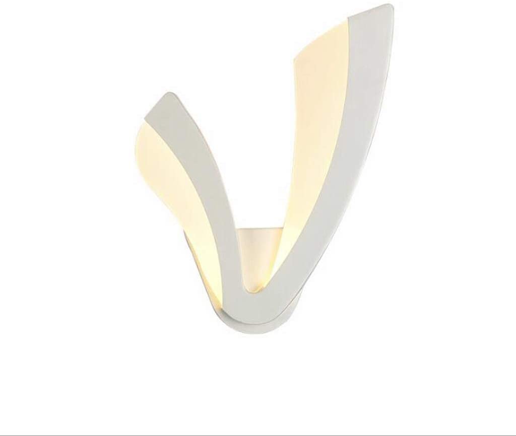Aplique de pared LED acrílico en forma de V con luz blanca cálida para iluminación de pasillos 7