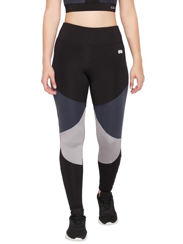 Clovia Women's Snug Fit Active Ankle Length Tights (AB0109P13_Black_S) - Image 2 thumbnail