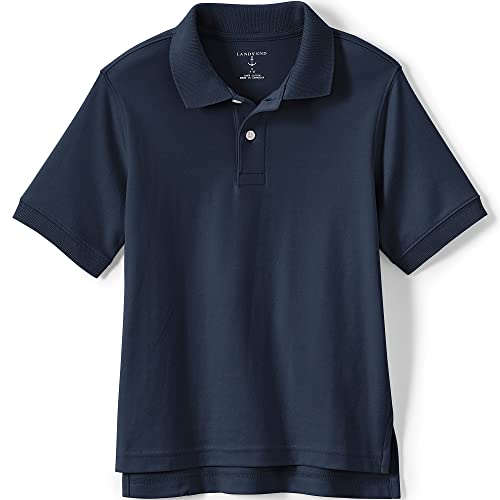 Lands' End Uniform Kids Short Sleeve Interlock Polo Classic Navy Kids Medium Lands' End Uniform Kids Short Sleeve Interlock Polo Classic Navy Kids Medium