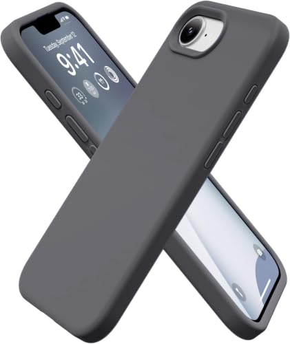 Image of DIZORO Compatible with iPhone 17e Case 6.3, Slim Liquid Silicone 3 Layers Full Covered Soft Gel Rubber Phone Cases Protective Back Cover 6.3 Inch - Dark Gray