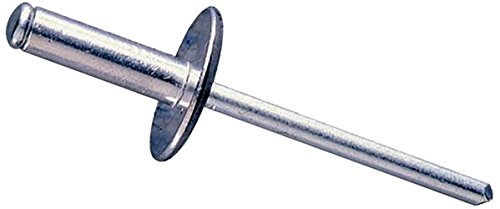 Damesa 19101513 Remaches tubulares cabeza ancha, 4.8 x 16 mm, Set de 250 Piezas