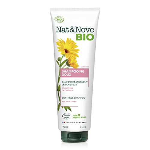 Nat&Nove Bio - Champú BIO con Calendula para todo tipo de cabello, nutrido y suave Cover