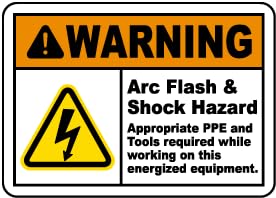 Safety Message Boards & Sign Foam Board | Warning-Arc Flash & Shock Hazard Appropriate Ppe & Tools | 584 Mm X 381 Mm #c444
