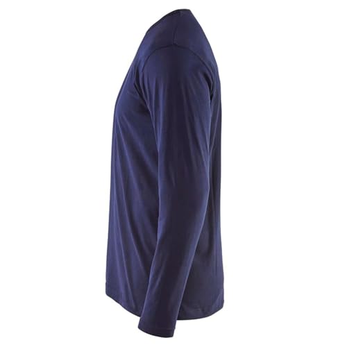 Camiseta manga larga Blaklader 350010428800l azul marino talla L de algodon 5