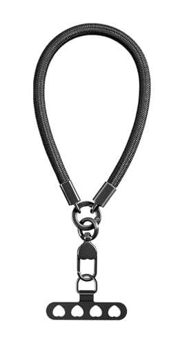 Casecond Tour de Cou pour téléphone Portable Cordon Chaîne en Forme de Cœur Lanyard Bande Bracelet Lanière avec Clip Patch Pivotant à 360° pour iPhone...