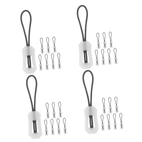 Uonlytech 4sets 8pcs Luminous Zipper Pulls Replaceable Zipper Heads for Luggage Clothing Backpacks TPU Easy to Use 8pcs*4