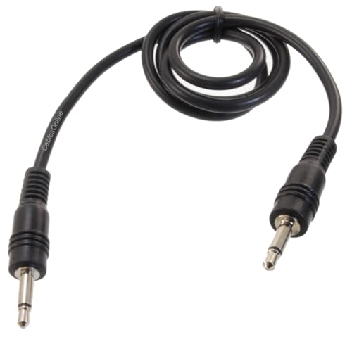 Cable de audio 3.5mm mono macho a macho 2ft