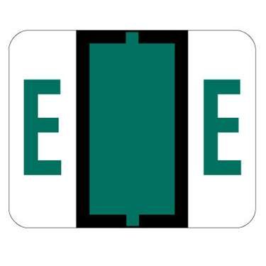 Smead Compatible Alphabetic Labels - BCCS Series (Sheet) E- Dk. Green