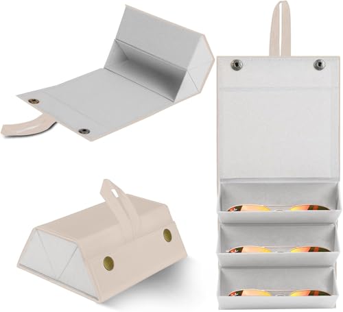 Image of Travel Sunglasses Organizer, Sunglasses Travel Case for Multiple Pairs, Multiple Glasses Travel Case for Women, Men