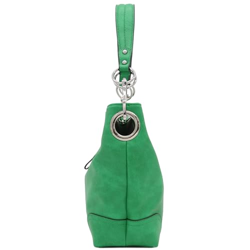 Image of Hobo Shoulder Bag with Big Snap Hook Hardware