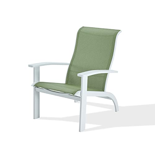Vicllax Adirondack Chair, Weather-Resistant Outdoor Furniture Lawn Chair, Fire Pit Lounge Chairs For Porch Yard Deck Garden, Light Green & White #TOP12