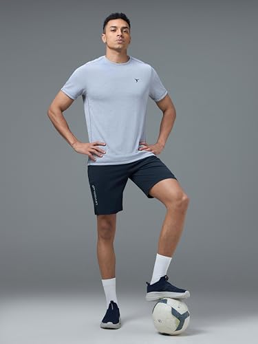 Image of TECHNOSPORT Mens Regular Fit Solid Shorts for Gym, Workout & Sports with Anti Microbial, Techno Dry