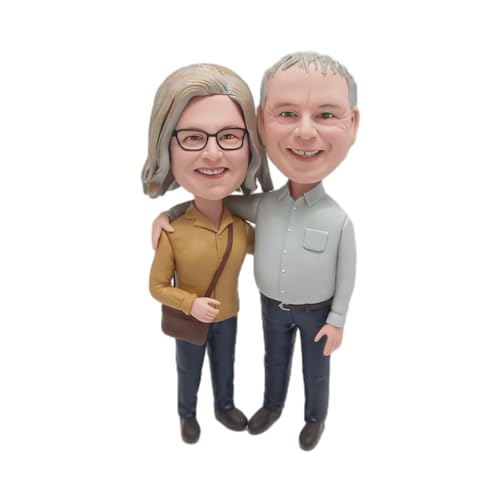 UniBoblX Fully Custom Lovers Bobblehead Personalized Couple Figurine, Creative Gift for Parents, Two...