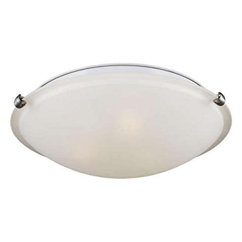 Sea Gull Lighting 7543503-962 Clip Three-Light Ceiling Flush Mount Hanging Modern Light Fixture, Brushed Nickel Finish Cover