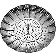 Stainless Steel Steamer basket for Veggie/Seafood with Safety Tool