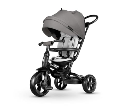 Qplay - Prime Triciclo Evolutivo 3 in 1, Colore Grigio, Qp100.08