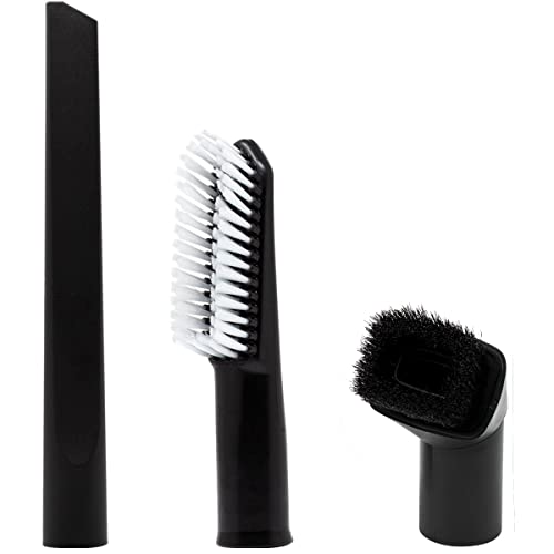 Universal Staubsaugerdüsen Set | Bestehend aus 3 Aufsätzen für 32mm Staubsauger Anschlüsse | 1x Möbel-Pinsel | 1 x Fugendüse lang | 1x Polsterbürste Cover