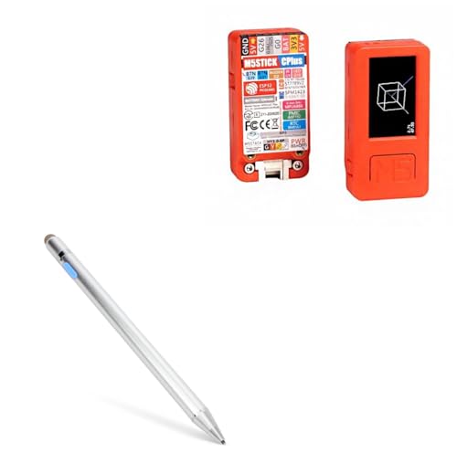 BoxWave Stylus Pen Compatible with M5Stack M5StickC Plus ESP32-PICO Mini IoT Development Kit - AccuPoint Active Stylus, Electronic Stylus with Ultra Fine Tip - Metallic Silver