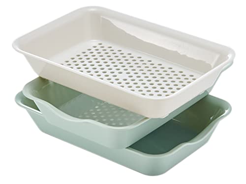 伊原企販 抗菌バット&ザル スモーキーグリーン ミドル VC-GR