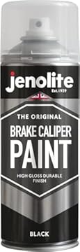 JENOLITE Brake Caliper Spray Paint | BLACK GLOSS | Brake and Caliper Restoration Spray Paint | Durable Finish, Heat and Petrol Resistant | 400ml | RAL 9005