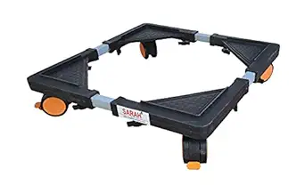 SARAH Heavy Duty Adjustable Refrigerator/Top Loading Fully Automatic Washing Machine Trolley/Stand - 104-NV-OW