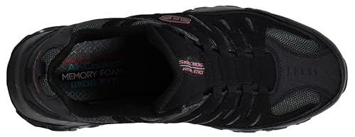 Skechers mens Afterburn M. Fit Wonted Loafer, Black/Charcoal, 9 X-Wide US