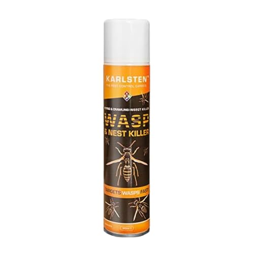 Karlsten Wasp & Nest Killer Spray | Maximum Strength, Fast-Acting Formula | Kills Wasps, Hornets & Nests Instantly | Long-Lasting Indoor & Outdoor Pest Control | 300ml