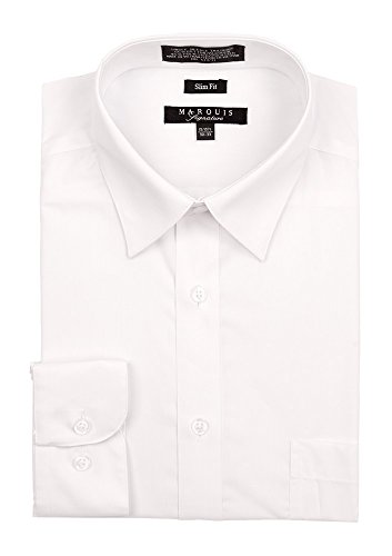 Marquis Men's Basic Slim Fit Dress Shirt