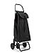 Chariot de course Rolser I-Max Tweed 4 Roues Pliante - Noir