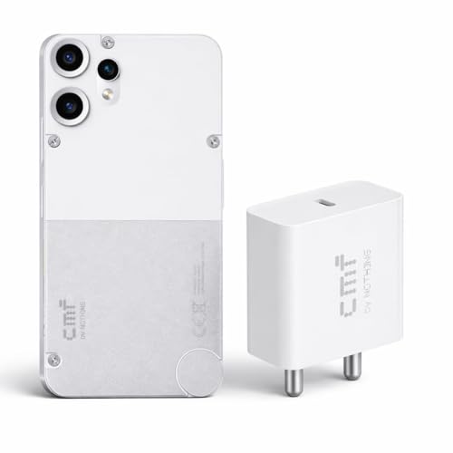 Image of Original 33W Rapidly Type C Quick Charging Adapter Compatible with CMF By Nothing Phone 2 Pro|Phone 1|Nothing 3|3a Lite|3a Pro|2a| 2a Plus |2|M35|M17|A55| Buds /Ear Stick, 33 W PPS USB C Adaptor, White