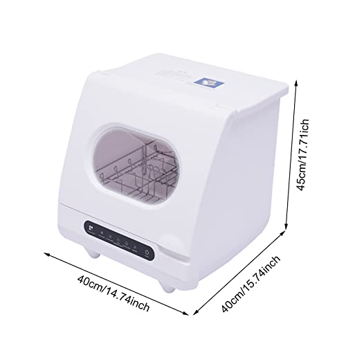 Portable Dishwasher Countertop, 5 Washing Programs Small Dishwasher,360° Rotating Powerful Deep Cleaning, for Apartments, Camping and RV