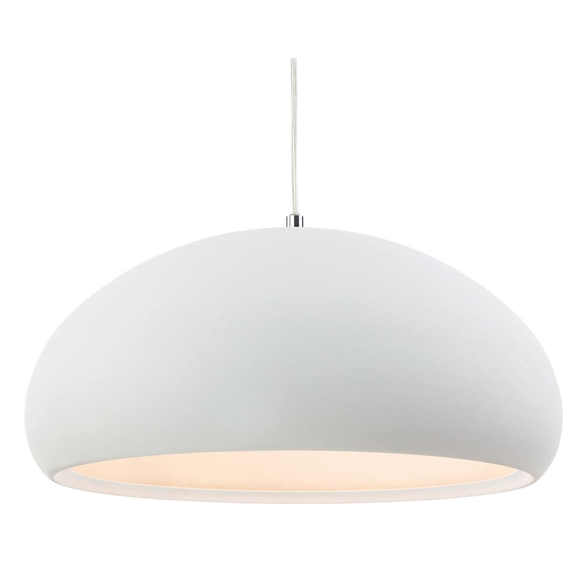 Firstlight 2308WH E27 Edison Screw 60 Watt Costa Pendant Light Rough Sand White