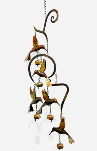 Carillon éolien colibri, le cadeau de jardinage fait main parfait pour maman - 5