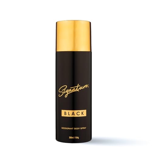 Image of Signature Deodorant Body Spray - Black | Floral Aromatic Long Lasting Fragrance | For Everyday Use | Skin Friendly Deo | For Men | Pack of 1 (200 ML)