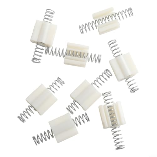 Kit de Herrajes para Puerta Plegable Bifold, Resorte para Puerta, Hardware de Nylon y Metal para Reparación de Clóset, Blanco, 8 Piezas miniatura 2