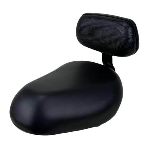 Siège de vélo avec dossier ergonomique en cuir noir pour hommes et femmes