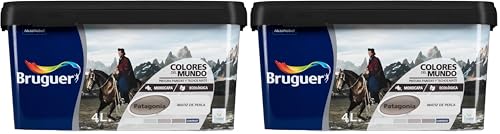 Bruguer Colores del Mundo Pintura para paredes monocapa Patagonia Matiz de Perla 4 L (Paquete de 2)