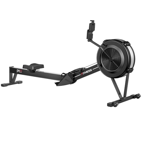 PASYOU Rudergerät Luftwiderstand für Zuhause, Professionelles Rudergeräte mit 10 Stufen Einstellbar, Professionelles Indoor-Rudergerät, Ergonomischer Komfortsitz,mit Kinomap APP, Tragfähigkeit: 160 KG