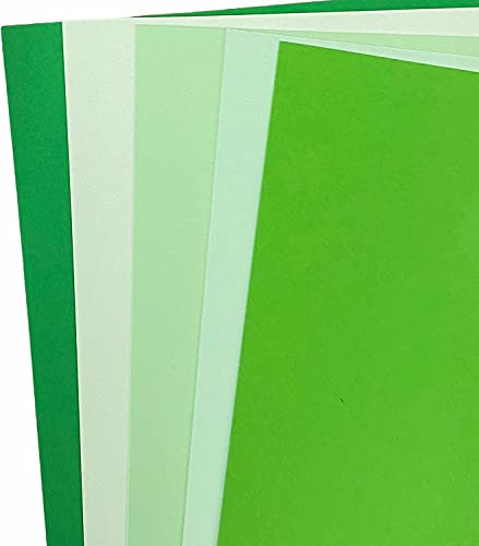 DJP 80GM Green Shade Tint Paper Pack - 5 Colours,100 Sheets - 20 Each Colour