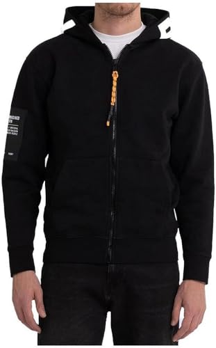 REPLAY Herren M6546 Kapuzenpullover, 098 Black, M