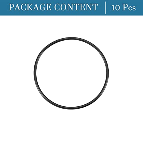 QUARKZMAN 10 Stücke Nitrilkautschuk Gummidichtung O-Ringe 55mm x 51mm x 2mm für Wasserhahn Klempner Reparatur Dichtung Verbindung, Schwarz