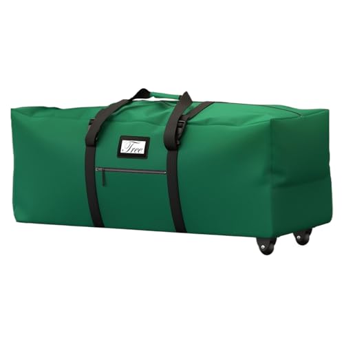 Rolling Tree Storage Bag - Storage for 7.5/9-Foot Artificial Christmas Holiday Tree, 600D Oxford Material Carry Handles and Wheels for Easy Transport,Waterproof,Protects from Dust and Moisture