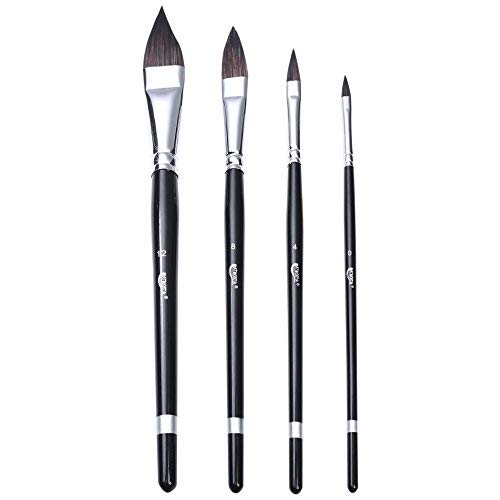 ATWORTH Cat's Tongue Versatile Wash Paint Brushes for Watercolor