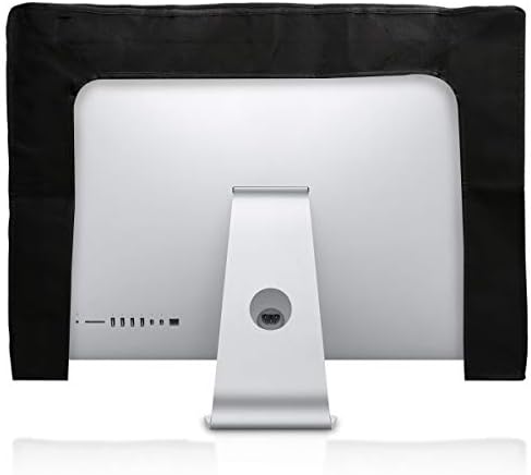 kwmobile Computer Monitor Cover Compatible with 27-28" monitor - Don't Touch My Screen White/Black