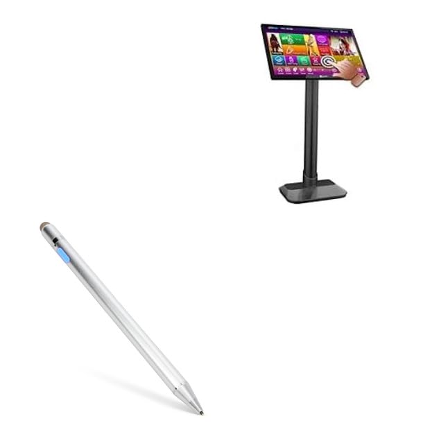 BoxWave Stylus Pen Compatible with ACEUME TSRV77-5TB (19 in) - AccuPoint Active Stylus, Electronic Stylus with Ultra Fine Tip - Metallic Silver